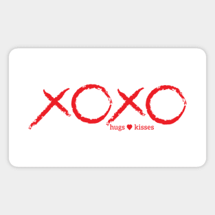 XOXO: Hugs and Kisses in Red Magnet